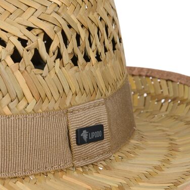 Солом&39яний капелюх Lipodo Bogart, натуральний колір, зроблено в Італії, для жінок і чоловіків, розмір XL, натуральний колір