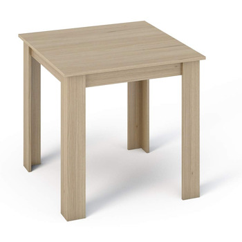 Стіл MATKAM Kongo В 75 x Ш 80 x Г 80 см, простий, прямолінійний вигляд, ламінована меблева дошка, стійка до подряпин, водовідштовхувальна, стійка до плям (дуб Сонома)