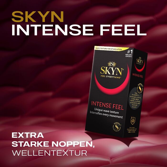 Презервативи SKYN Intense Feel та 5 Senses, 53 мм, без латексу, 25 шт