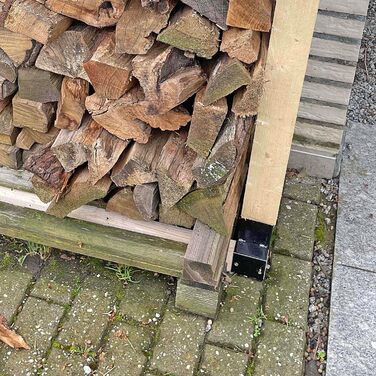 Допоміжний пристрій для укладання дров Wiltec, комплект з 2 шт., 335 x 85 x 130 мм, допоміжний пристрій для укладання дров, підставка для дров та розпалу, тримач для дров