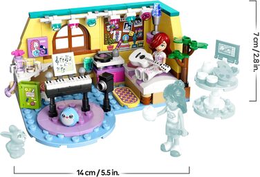 Кімната Пейслі LEGO Friends - Іграшка для рольових ігор - Подарунок для дівчаток віком від 6 років - Набір з 2 мініфігурками, фігуркою кролика та гітарою - Креативний ігровий набір для дітей 42647