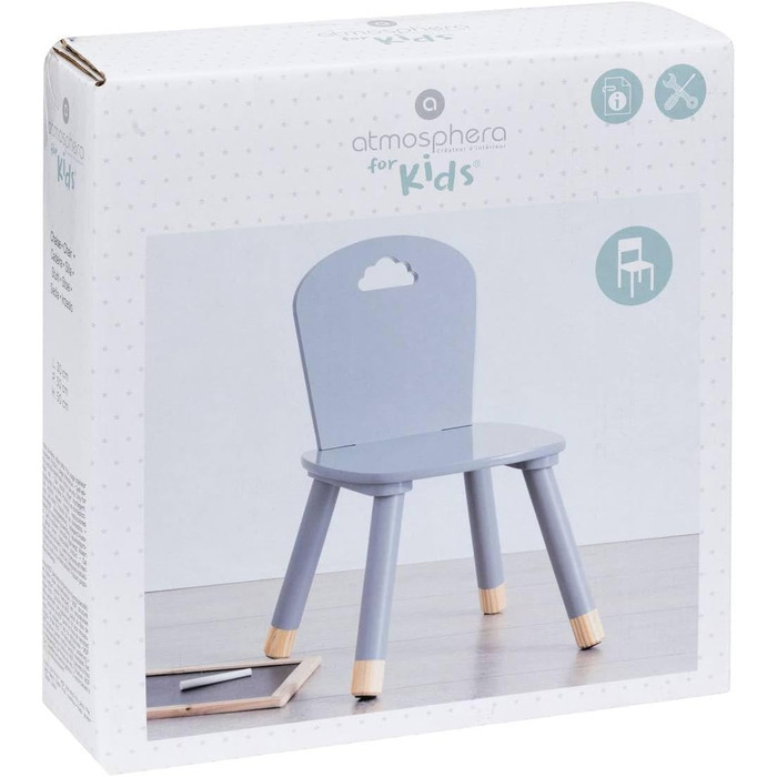 Дитячий стілець Douceur сірий - Сірий Д. 28 x Ш. 50 x В. 28 см Сірий