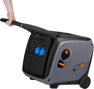 Генератор струму revolt Бензиновий інверторний генератор, 4000 Вт, 2 x 230 В, 1 x 12 В, 2 x USB, 12 л (Інверторний генератор струму, бензин, живлення)