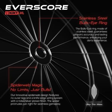 Мішень для дартсу Everscore NXT LVL, ультратонкий дріт, сталева мішень