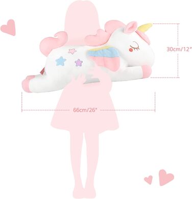 Плюшева іграшка GAGAKU, обтяжений єдиноріг, 66 см, білий