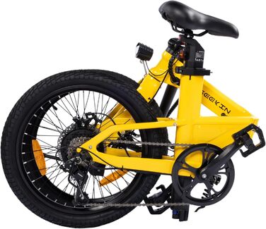 Складаний електровелосипед C10 20 дюймів, вага лише 18,6 кг, двигун 250 Вт, акумулятор 345,6 Втгод, електровелосипед із 7-швидкісною коробкою передач Shimano, запас ходу до 100 км, швидкість 25 км/год, РК-дисплей, ідеально підходить для поїздок на автофур