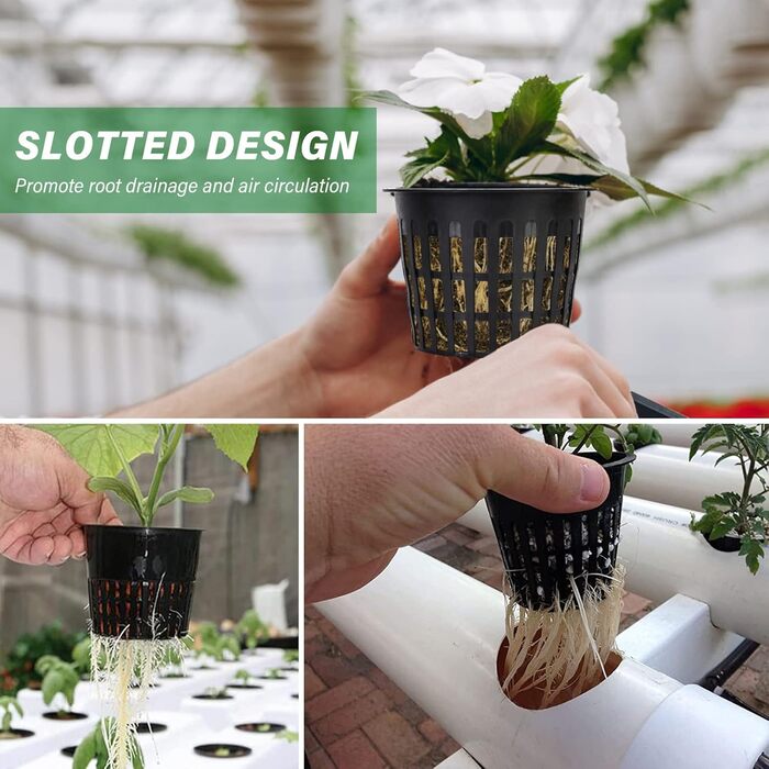 Сітчастий горщик для гідропоніки, сітчастий горщик для рослин 8 см, сітчастий горщик для гідропоніки, пластиковий сітчастий горщик для гідропоніки, кошик для водної культури, сітчастий горщик для садових рослин балконний горщик, 80 шт.