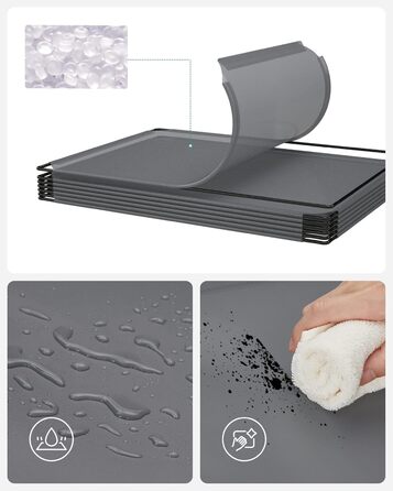 Система полиць, Взуттєва полиця, Набір із 16 кубів, Пластикова шафа з дверима, Модульні полиці, Місце для зберігання одягу, взуття та книг, Легке складання, Сірий LPC443G01 16 кубів (123Ш x 123В см) Сірий