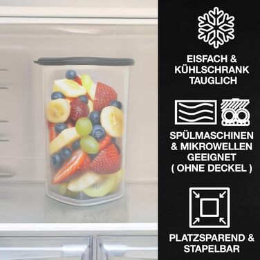 Набір герметичних контейнерів для зберігання Moritz & Moritz з 12 предметів з кришками - безпечні для харчових продуктів - герметичні та штабельовані контейнери для зберігання - набір контейнерів для використання на кухні