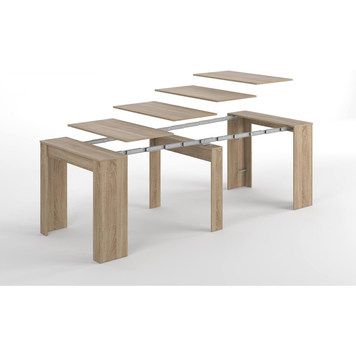 Розкладний обідній стіл Compton, розкладний стіл з багатофункціональними подовжувачами, розкладається до 10 місць, 51/237 x 90 x 78 см, дуб