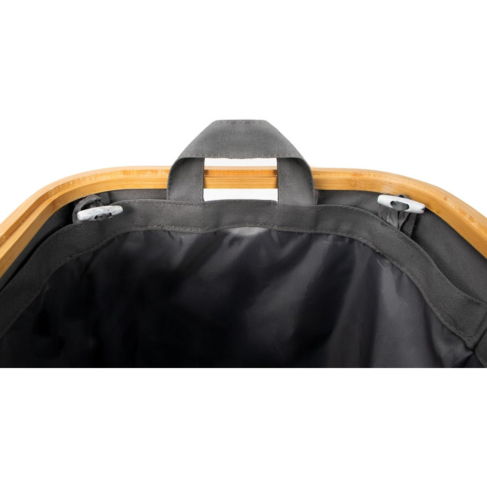 Кошик для білизни з 1 кришкою 2 відділення 150 л Бамбукова тканина Сірий Великий XXL - Кошик для білизни Сірий Темно-сірий Антраци