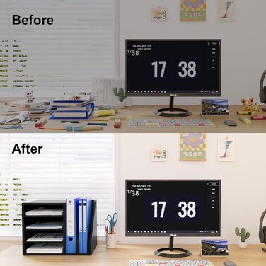 Відділення дерев&39яний органайзер для офісного столу формату A4 Тримач для документів Лоток для файлів Тримач для журналів Лоток для листів Організатор для паперових журналів, чорний, 6-