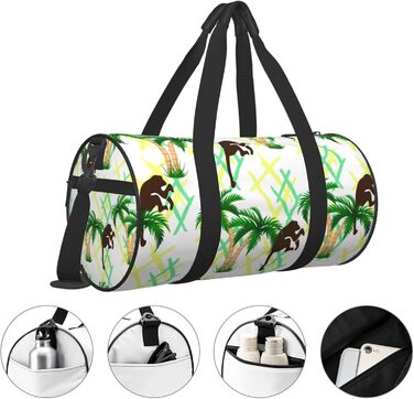 Сумка-дорожня жіноча, складана, велика, з малюнком пальм та мавп, для ночівлі, сумка на плече, спортивна сумка