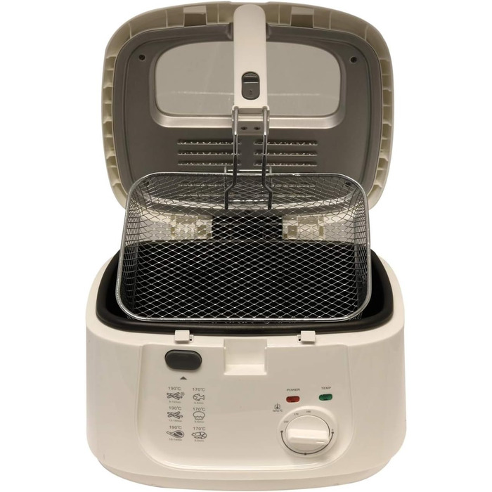 Фритюрниця DESKI 1800 Ватт 2,5 літра нержавіюча сталь біла