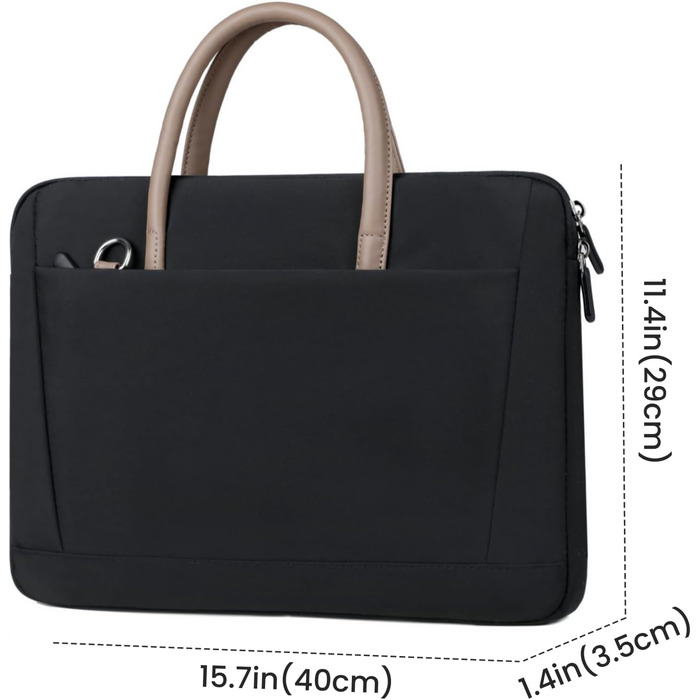 Сумка для ноутбука FUNSEED для чоловіків, 15 дюймів (38,1 см), поліестер, легка, міцна, робоча, для комп&39ютера, ноутбука, сумка-мессенджер, портфель для подорожей, офісу, чорна