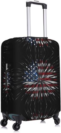 Чохол для валізи Пілотний кокпіт, захист від пилу та подряпин, принт Американський прапор та феєрверк, розмір 90