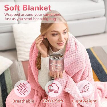 Подарунки для жінок, подарунковий набір на день народження для жінок з винним келихом з нержавіючої сталі об&39ємом 12 унцій та затишною ковдрою, натхненні різдвяні подарунки для найкращої подруги, мами, сестри, дружини