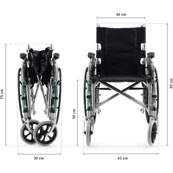 Крісло колісне QUIRUMED PRO, 106 x 63 x 95 см