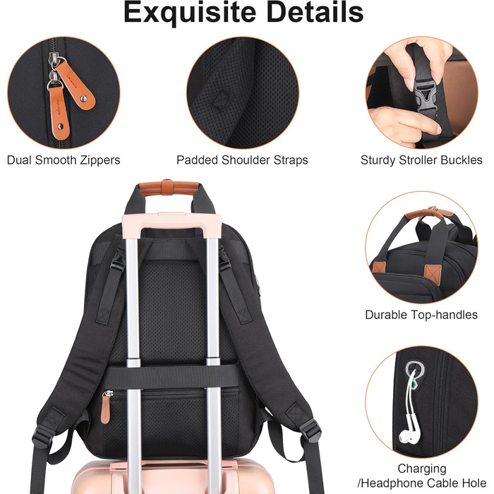 Пеленальний мішок, пеленальний рюкзак Великий рюкзак зі знімною сумкою для тіла та ремінцями для коляски, сумка для пелюшок для ма