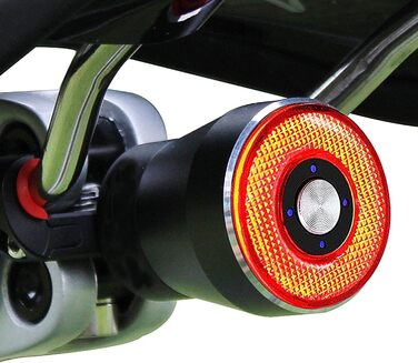 Розумний задній ліхтар Monkey Home Bicycle, задній ліхтар з активацією гальма, автоматичне ввімкнення/вимкнення, датчик автоматичного світла, повністю алюмінієвий, водонепроникний, перезаряджається від USB, схвалено StVZO, аксесуар для безпеки велосипедис