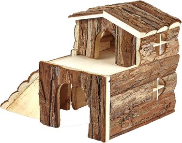 Дерев'яне ліжко-ліжко Pet Ting Dwarf Crow and Pac House, печерне сховище, шиншила дегу, 0,65 кг