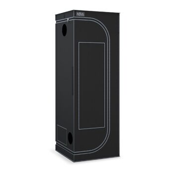 См, Гроубокс з міцним та водонепроникним зовнішнім шаром 1680D, високовідбиваюче алюмінієве внутрішнє покриття, Гроутент з великим оглядовим вікном та піддоном, A06 (Чорний) 60 см (Ш) x 60 см (Г) x 180 см (В), 60x60x180