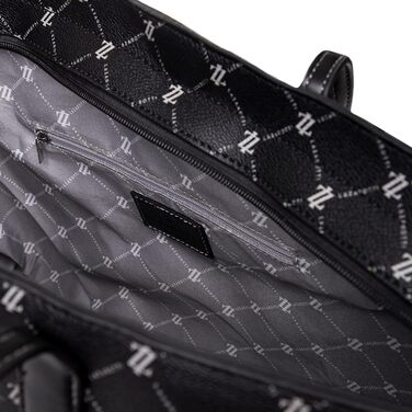 Сумка для покупок жіноча сумка з бічними шнурками сумка через плече XXL 37.5 см чорна