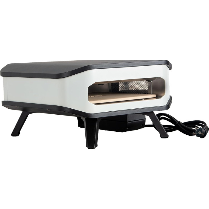 Електрична піч для піци cozze 13 з каменем для піци, 230 В/2200 Вт, цифровий контроль температури, включаючи передню кришку, чорний