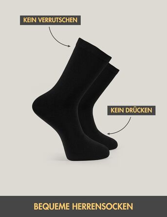 Пар чоловічих шкарпеток, бавовняні шкарпетки чорного або синього кольору, дихаючі чоловічі шкарпетки розмір 43-46 Чорний, 20