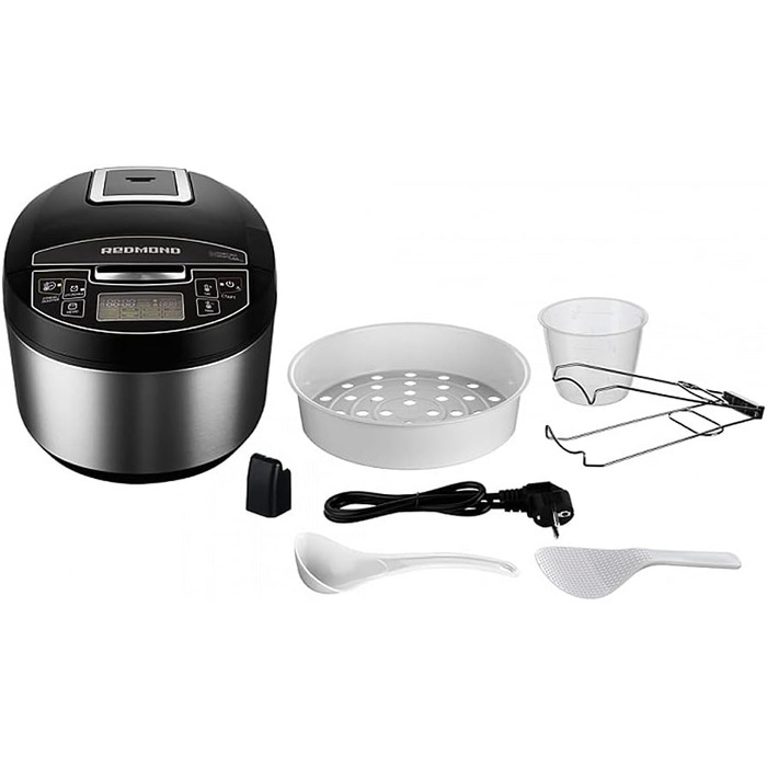 Мультиварка REDMOND RMC-RMC-M4512 (російська), 40 програм (хліб, приготування на пару тощо), сенсорний РК-дисплей, 5 літрів, Мульт