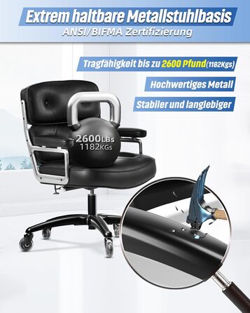 Основа офісного крісла Sytopia, 70 см, міцна металева поворотна основа, вантажопідйомність до 200 кг, універсальна для роликів 11 мм x 22 мм та газової пружини 50 мм, міцна, матово-чорна