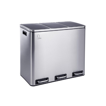 Відро для сміття з 3 відділеннями Відро для паперу 54 л Педальний відро для сміття Відро для сміття Переробка Відокремлення сміття
