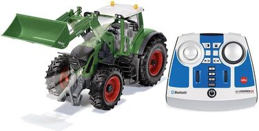 Трактор Fendt 933 Vario з фронтальним навантажувачем, зелений, метал/пластик, 132, на дистанційному управлінні, вкл. пульт дистанційного керування Bluetooth та аксесуари, можливе управління через додаток З пультом дистанційного керування Одиночний, 6793