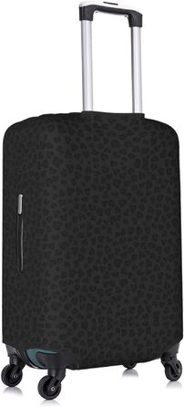 Валіза великого розміру (XL) з леопардовим принтом, білого кольору, пилонепроникна, з захистом для багажу. Аксесуари для подорожей.