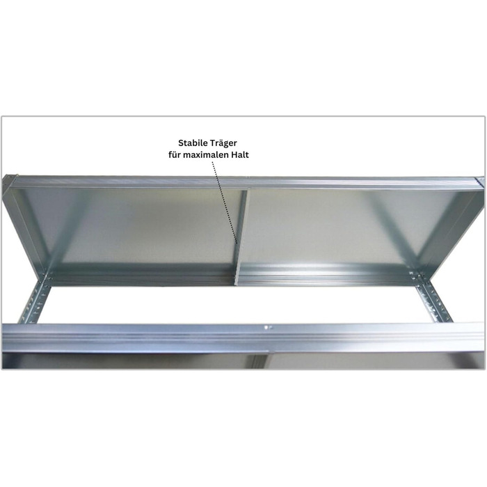 Набір економ-класу з 5 предметів Металеві стелажі Steel Eagle 180x120x60 см Навантаження на полицю 130 кг Оцинковані надміцні стелажі, кухонні стелажі, стелажі для підвалу, стелажі без болтів, гаражні стелажі, стелажі для зберігання 5 шт. ВxШxГ 180x120x60