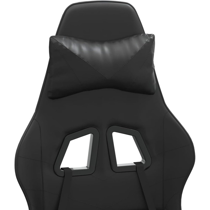 Поворотне ігрове крісло, чорна штучна шкіра, модель 349551