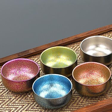 Маленька титанова чайна чашка для кемпінгу на свіжому повітрі, чашка для заварювання чаю, чайник, чашки з подвійними стінками, кавова чашка, яку можна мити в посудомийній машині, для кемпінгу, барвиста