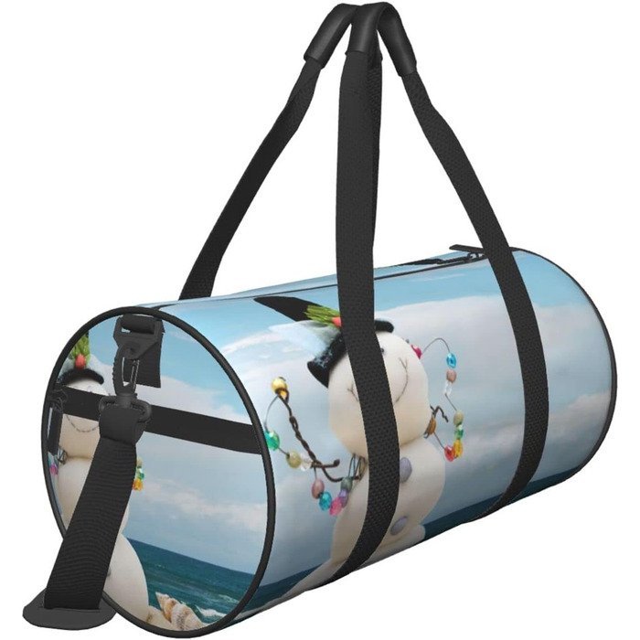 Дорожня сумка Сніговик на пляжі, спортивна сумка для чоловіків та жінок, сумка-мішок, спортивна сумка