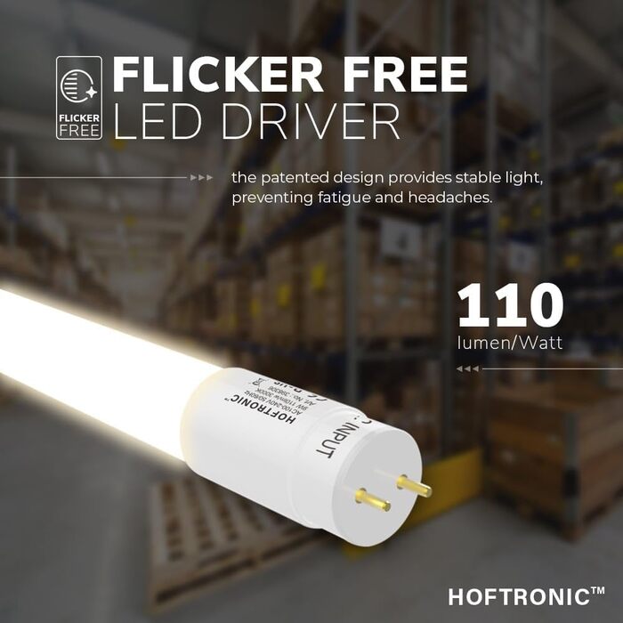 Світлодіодна трубка 150 см - 24 Вт 2640 люмен (110 лм/Вт) - T8 G13 - Світлодіодна люмінесцентна трубка без мерехтіння - тепла біла лампа 3000K - термін служби 30 000 годин 3 роки гарантії