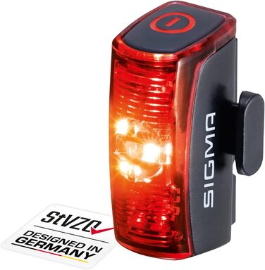Комплект світлодіодних велосипедних ліхтарів SIGMA AURA 60 та INFINITY Передні та задні ліхтарі, схвалені StVZO, працюють від батарейок Комплект велосипедного освітлення, захищений від бризок, велосипедний ліхтар велосипедний ліхтар 16 год