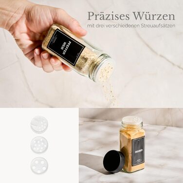 Банки для спецій з полицею 24 x 120 мл, включаючи 300 етикеток для спецій DE - Полиця для спецій з банками - Шухляда для органайзера для спецій - Шухляда для полиці для спецій з банками, система полиць для спецій, золота полиця Золота аура