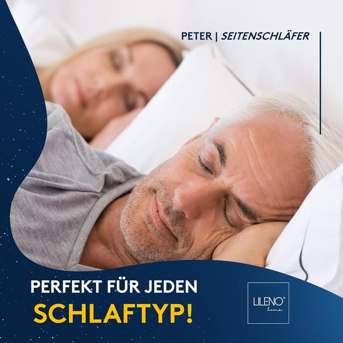 Подушка LILENO HOME 80x80 (комплект з 2 шт.) Можна прати при 95C, Oeko-Tex та зроблено в Німеччині Регульована подушка 80x80 для райського сну Подушка 80x80 см з приємним запахом Комплект з 2 шт.