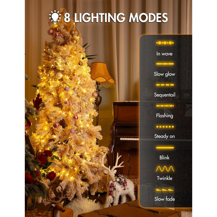 Казкові ліхтарі на відкритому повітрі з вилкою, 50M 500 світлодіодних казкових ліхтарів у приміщенні з пультом дистанційного керув