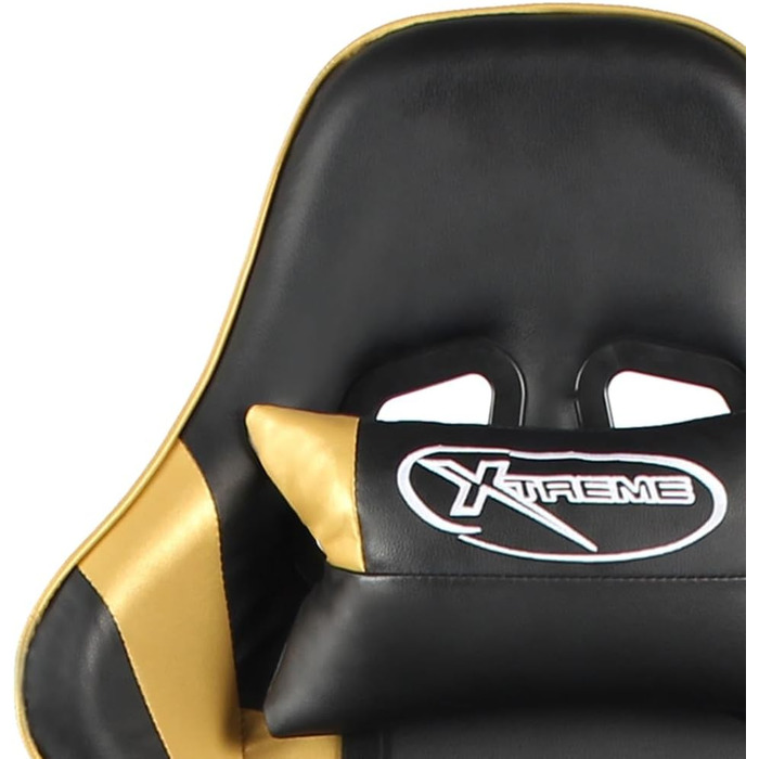 Геймерське крісло, обертове крісло, золотистого кольору, ПВХ