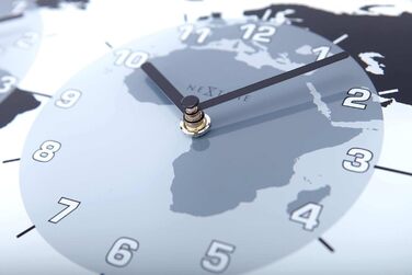 Настінний годинник NeXtime 'MONDIAL з 3 циферблатами, скло, 50 x 18,6 см