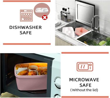 Ланч-бокс для дорослих великий, салатна коробка 2000 мл на винос, ланч-бокс для дорослих зі столовими приборами, бенто-бокс з відд