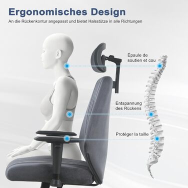 Розкішне офісне крісло Symino, ергономічне ігрове крісло, функція гойдання та регульоване по висоті поворотне крісло, крісло для домашнього офісу, крісло для столу, крісло керівника та комп&39ютерне крісло, 150 кг (імітація замші, сірий) Імітація замші, с