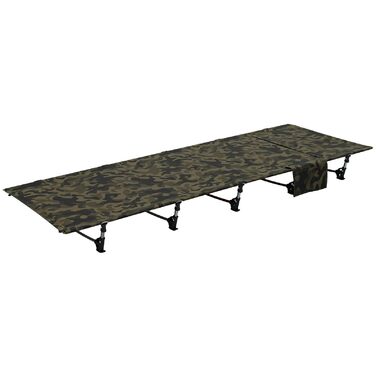 Надлегке розкладне похідне ліжко 190x70 см з алюмінію, компактне туристичне ліжко, легке в установці, міцне туристичне ліжко для наметів, походів на свіжому повітрі, подорожей, пляжу - камуфляжно-зелене