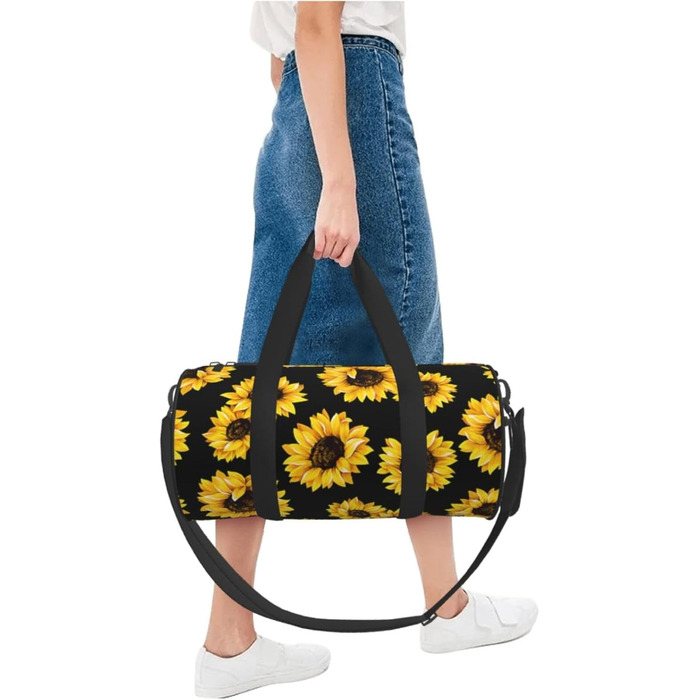 Дорожня сумка Метелик для дівчаток містка, легка та довговічна. Ідеальний подарунок для подорожей, відпустки, ділових поїздок та активного відпочинку. Дизайн весняні соняшники та ретро-квіти, універсальний розмір.