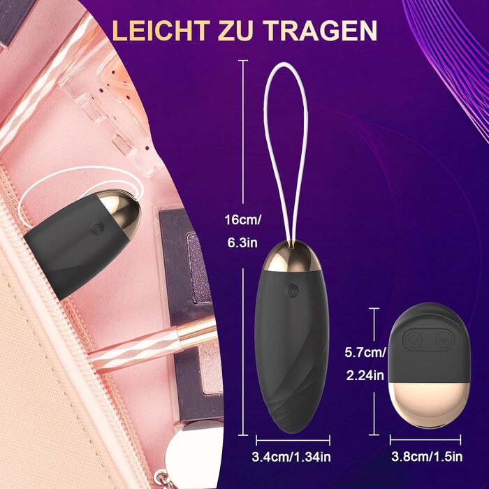 Вібруючі любовні кульки Qoosea, з пультом управління, 10 режимів, водостійкі, USB-зарядка, силікон